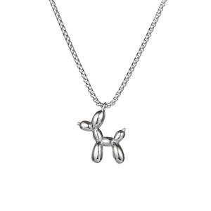 Collier tendance pour femme, résistant au ternissement et à l'eau, plaqué or 18 carats et acier inoxydable, avec pendentif chien ballon mignon - Product Image 1