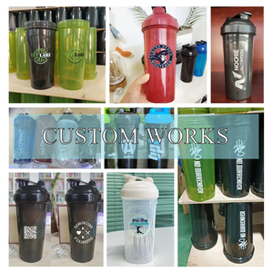 Customizable <strong>Protein</strong> <strong>Shaker</strong> Bottle Leak Proof BPA Free Plastic Gym <strong>Shaker</strong> Custom Logo Easy Carry Bottle for Gym Work - Product Image 5