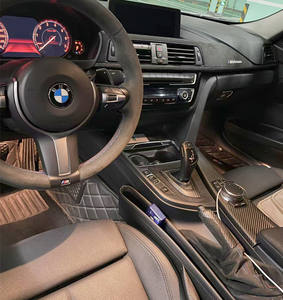 Ensemble de 10 Pièces de Garnitures Intérieures en Fibre de Carbone Mat et <span class=keywords><strong>Alcantara</strong></span> pour Tableau de Bord, pour <span class=keywords><strong>BMW</strong></span> F30/F32/F33/F36 Série 4 Conduite à Gauche (LHD) - Product Image 4