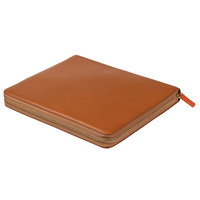 Cartera de Viaje Unisex de Cuero Genuino con Bloqueo RFID, Gran Capacidad, Estilo Nacional, con Cierre Largo y Compartimento para Tablet, Personalizable con Logotipo