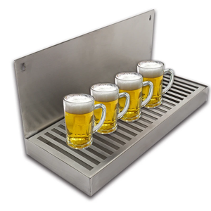 Stainless Steel Wall Mounted Beer <strong>Drip</strong> <strong>Tray</strong> with Drain Hole for Beer Coffee Beverage Dispenser Homebrew <strong>Bar</strong> Tool - Product Image 6
