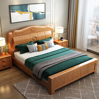 Lit en bois moderne dernier modèle 2024 boîte en bois lit design photos hôtel chambre famille lit en bois