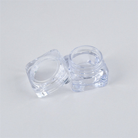 IBELONG Vente en gros de pots cosmétiques en plastique acrylique transparent carré mini 5g, récipient pour crème pour le visage et les yeux, baume à lèvres, fournisseur de pots