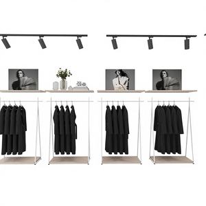 Estante de exhibición de ropa árabe DJellaba ecológico moderno personalizado luz LED altura ajustable independiente/montado en la pared para - Product Image 1