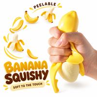 Juguetes Sensoriales de Plátano Pelable Realista, Fabricante de Juguetes de Simulación de Frutas de Alta Calidad, Juguetes de Plátano para Apretar de 15 cm, Unisex