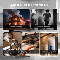 Système de sécurité domestique WiFi CAATM JY-CA339, détecteur de fuite de gaz combustible méthane/propane numérique mural, réponse rapide, ABS