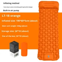 Matelas gonflable léger pour le camping en plein air, avec pompe intégrée, lit simple, tapis de couchage en TPU, résistant à l'humidité, 40D