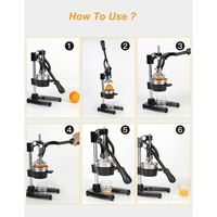 Handmatige citruspers voor granaatappel, grapefruit, citroen, limoen en sinaasappel, professioneel, heavy-duty.