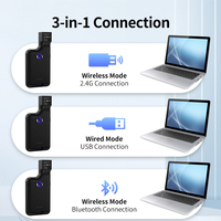 Venta al por mayor Usb Wireless Qr Code Reader 1d 2d escáner portátil teléfono móvil Clip trasero escáner de código de barras