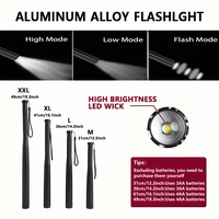 Lampe torche tactique LED haute luminosité, corps en alliage d'aluminium, rechargeable par USB, lampe de défense, lampe de travail pour le camping en plein air