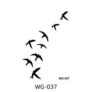 Autocollants de tatouage aux herbes sans eau, imperméables, élégants, motifs <span class=keywords><strong>animaux</strong></span> cool, non réfléchissants, longue durée, décalcomanies corporelles modernes - Product Image 1