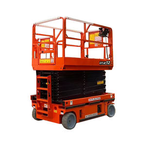 Mini <span class=keywords><strong>Scissor</strong></span> <span class=keywords><strong>Lift</strong></span> Self-propelled Laris Manis, Tinggi Kerja 7.8m, Kapasitas 230kg, Untuk Operasi Bangunan, Dilengkapi Garansi - Product Image 4