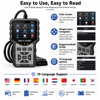 Outil de diagnostic OBD2 V511 pour voitures, lecteur de codes de panne du moteur, effacement des DTC, scanner de données en temps réel, outil de réparation automobile, 8 langues