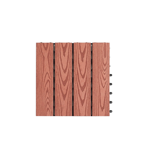 Loseta de Terraza Decorativa para Exteriores, Ecológica, de 300 x 300, Encaje Entrecruzado, WPC, DIY, HDPE, Fibra de Madera Cepillada + PE, <span class=keywords><strong>Parquet</strong></span> para Exteriores - Product Image 1