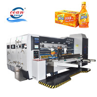 Machine d'impression et de découpe flexographique entièrement automatique haute vitesse pour boîtes en carton ondulé multicolores