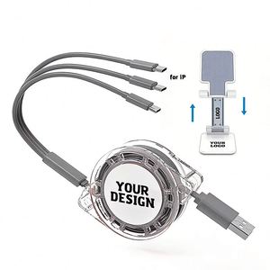 Hot Promotional Gift Items 3 in 1 C Multi <b>Charger</b> Retractable Custom Logo Usb Charging Cable for Wholesale - Product Image 1