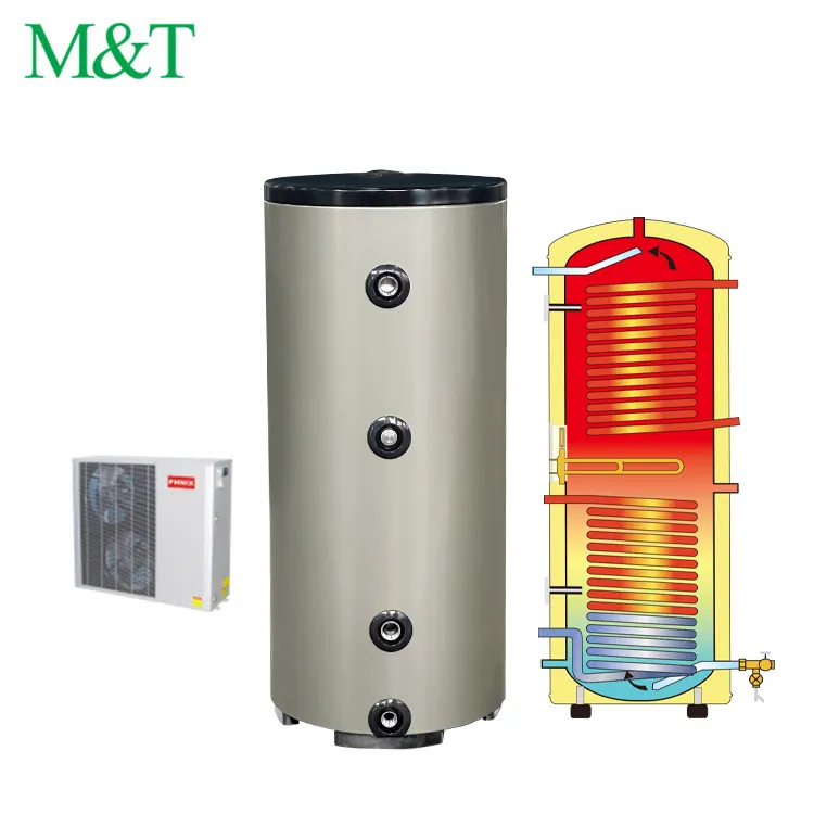 M&T Professional Manufacturer Air Source Hot Water Tank 100 Liter Stainless Steel Buffer Tank Pool Heater