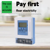 Meter kWh Statis Satu Fasa Layar LCD Digital Meter Dinding Elektronik Cerdas Meter Energi Prabayar