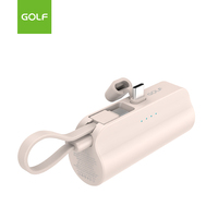 Chargeur portable mini 5000 mAh avec support intégré, câble USB-C fin certifié, chargeur mobile original en gros
