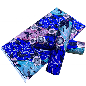 Tissu <span class=keywords><strong>Pagne</strong></span> Africain en Coton Imprimé Wax Doré <span class=keywords><strong>Mode</strong></span>, 6 Yards pour Robes et Vêtements Femme - Product Image 4