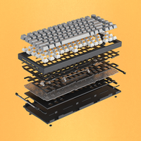 Kit de clavier mécanique personnalisé filaire RGB avec interrupteur Hotswap DIY, boîtier en métal aluminium mini 75% CNC, 87 touches