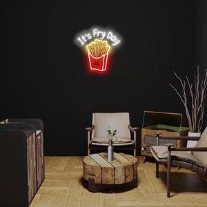 Panneaux néon LED pour frites, à intensité variable, alimentés par USB, lumière d'ambiance, décoration de vitrine, lumière indicatrice de rue, personnalisables - Product Image 5
