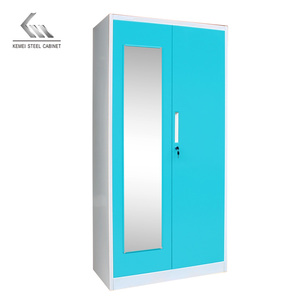 Armadio in Acciaio KEMEI 2021 con Specchio, Alta Qualità, 2 Ante, Armadio Metallico per Archiviazione, Guardaroba in Acciaio - Product Image 5