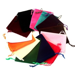 Mini Drawstring Bag Wholesale Custom Logo Velvet Bag Drawstring <b>Pouches</b> Luxury Gift Jewelry Bag - Product Image 1