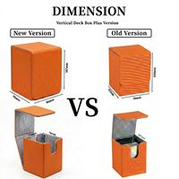 Boîte de rangement verticale FX XL pour plus de 100 cartes à double pochette - Étui Commander TCG confortable - Cuir PU avec logo personnalisé - Prêt à être expédié