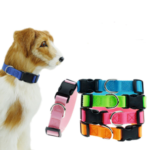 Wholesale Adjustable Dog <b>Collar</b> Classic Solid 9 Kinds of Colors Nylon <b>Pet</b> <b>Collars</b> - Product Image 3