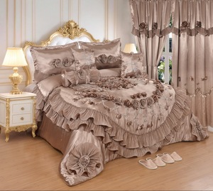 Juego de artículos para el hogar de alta calidad, nuevo y popular, para bodas, que incluye cortinas, pantuflas y ropa de cama. - Product Image 6