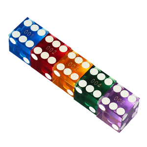 Meilleures ventes, dés carrés en acrylique transparent de haute qualité, personnalisés, précis, 9 pièces par ensemble, haute qualité, 19 mm, casino avec bords tranchants - Product Image 4