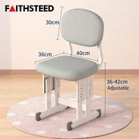 Chaise d'étude pour enfants réglable en hauteur, ergonomique, avec dossier, pour corriger la posture, idéale pour la maison et l'école