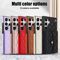 Étui de téléphone pour Samsung Galaxy S26 Ultra, étui à cartes de style accordéon, support de cartes, porte-cartes, cuir synthétique de luxe, S25 Plus, S24, S23