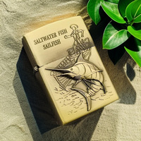 Vente directe usine Briquet à sable métallique à meule, coupe-vent, au design créatif et tendance, style chinois, pour cigarettes et cigares