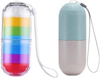 Offre Spéciale 7 cas rond armoire en plastique capsule boîte à pilules capsul boîte étuis à médicaments portable sans bpa boîte à pilules distributeur