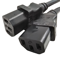 Câble d'alimentation en Y IEC C20 vers 2 C13, 16A 250V, câble d'extension d'alimentation haute puissance pour serveur, centre de données, PDU, UPS