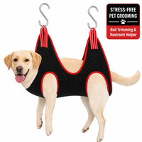 Harnais de toilettage pour chien et chat en maille respirante avec crochets en S pour la coupe des ongles – Aide au toilettage
