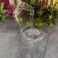 Chaise d'hôtel de mariage en plastique acrylique trône clair bon marché