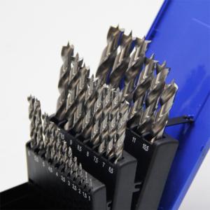GOLDMOON 25pcs Carbon Steel <strong>White</strong> <strong>Finish</strong> Brad Point <strong>Drill</strong> <strong>Bit</strong> Set for Woodworking Plastic Too; Box <strong>Drill</strong> <strong>Bits</strong> for Wood Working