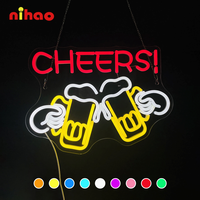 NIHAO Sans MOQ Enseigne néon en acrylique Logo personnalisé Expédition rapide pour les startups de bars