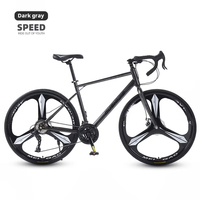 Vélo de course sur route ERMA 26 pouces 24 vitesses - Cadre en acier à haute teneur en carbone et freins à disque doubles - Vélo de route de performance professionnelle