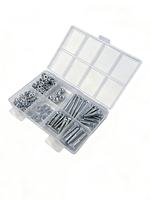 Kit de vis métriques en acier inoxydable zingué 161 pièces – Assortiment de boulons, écrous et rondelles – Petits accessoires de quincaillerie mixtes