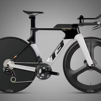 Vélo de course en carbone TWITTER T3 (TT) 2026 avec manettes de vitesses sans fil Shimano 2x12, roues 700C - Vélo de triathlon pour hommes