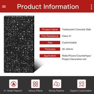 Customized ha condotto il pannello trasparente del calcestruzzo della fibra ottica della scheda di cemento di arte traslucido di colore per la parete del fondo di architettura - Product Image 6