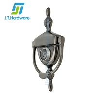 Accessoires de porte 200/220 degrés en laiton massif noir nickel 2-en-1 heurtoir de porte