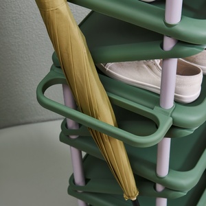 Organisateur de chaussures en plastique MONR Injection-Technics, pliable et flexible, avec support de rangement multifonction et porte-parapluies multi-niveaux - Product Image 2