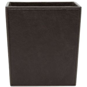 Cestino per Rifiuti dal Design Classico in MDF e Pelle PU con Rivestimento in Metallo per Casa, Ufficio e Hotel - Product Image 2