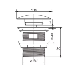 Drain d'évier en acier inoxydable de conception compacte et légère pour salles de bains RV - Product Image 2