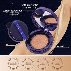 Cojín corrector de alta calidad con logotipo personalizado, crema hidratante CC, <span class=keywords><strong>base</strong></span> de maquillaje de Corea para siempre para piel oscura - Product Image 4